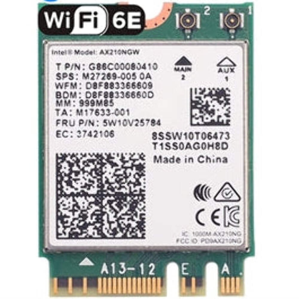 Intel AX210 | Tri-Band | Wi-Fi 6E | Bluetooth 5.3 | M.2 2230 Wi-Fi Network Card
