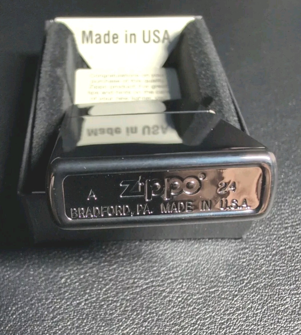 Zippo windproof Ebony Lighter, # 24756, New In Box