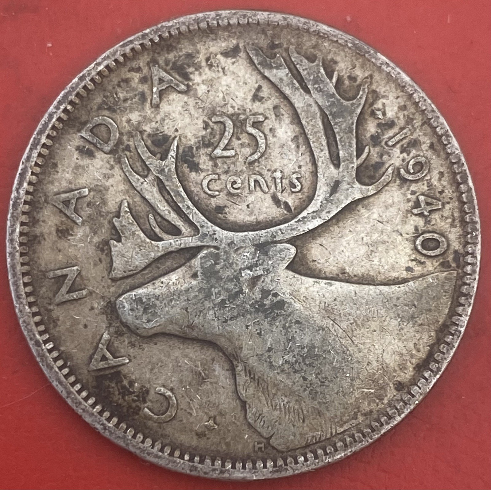 Canada 🇨🇦 1940 Quarter - Canada 25 Cent George VI Silver Coin