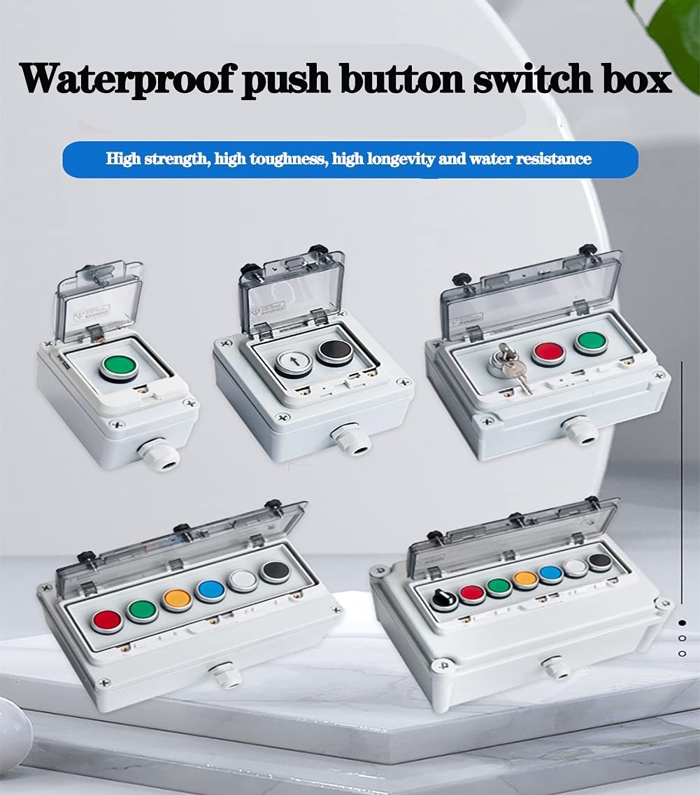 Emergency Stop Button with Box Emergency Stop Switch with Plastic Box e-Stop ...