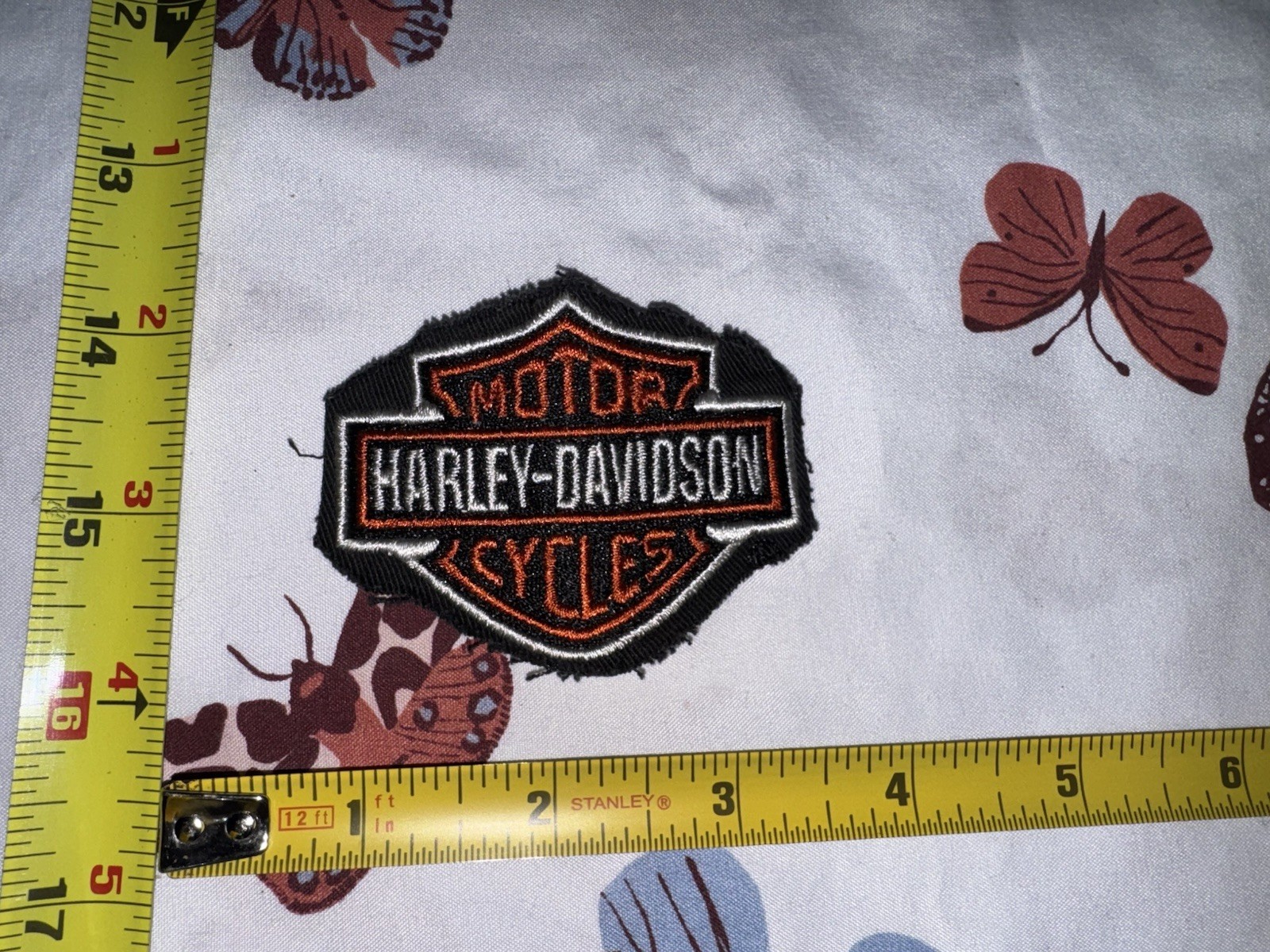 Vintage Harley Davidson Bar & Shield Patch GUC Cut From Hat