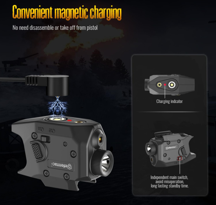 600 Lumens Pistol Light Laser Combo For Hellcat 3 Inch Micro-Compact Only