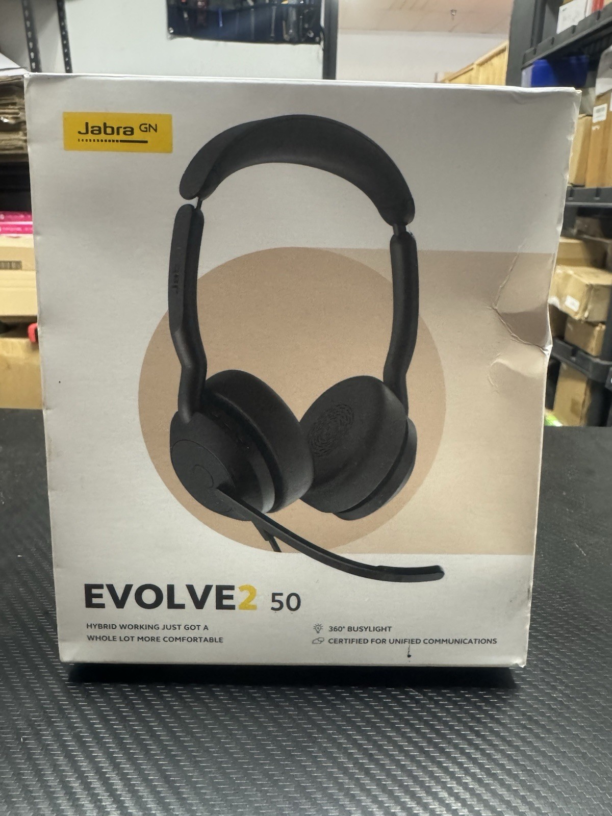 Jabra Evolve2 50 Wired Stereo Headset With Aircomfort Technology Duel-Ear