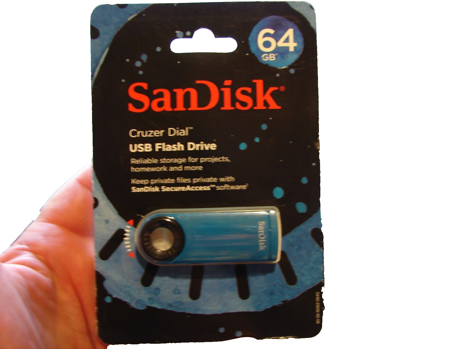 New Unopened Sandisk Cruzer Dial USB Flash Drive NOS 64 GB File Keeper!!!
