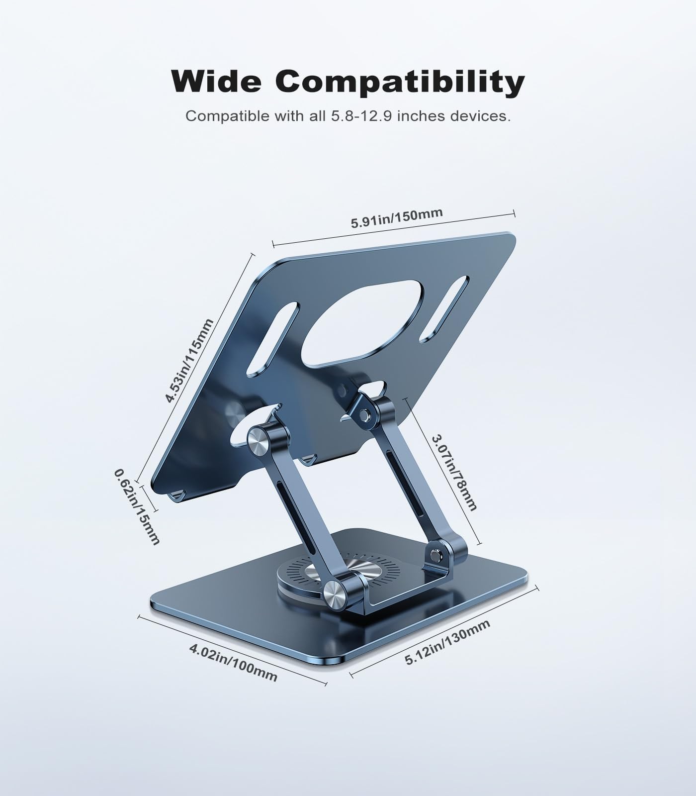 Adjustable Tablet Stand for Desk, Foldable Portable Holder