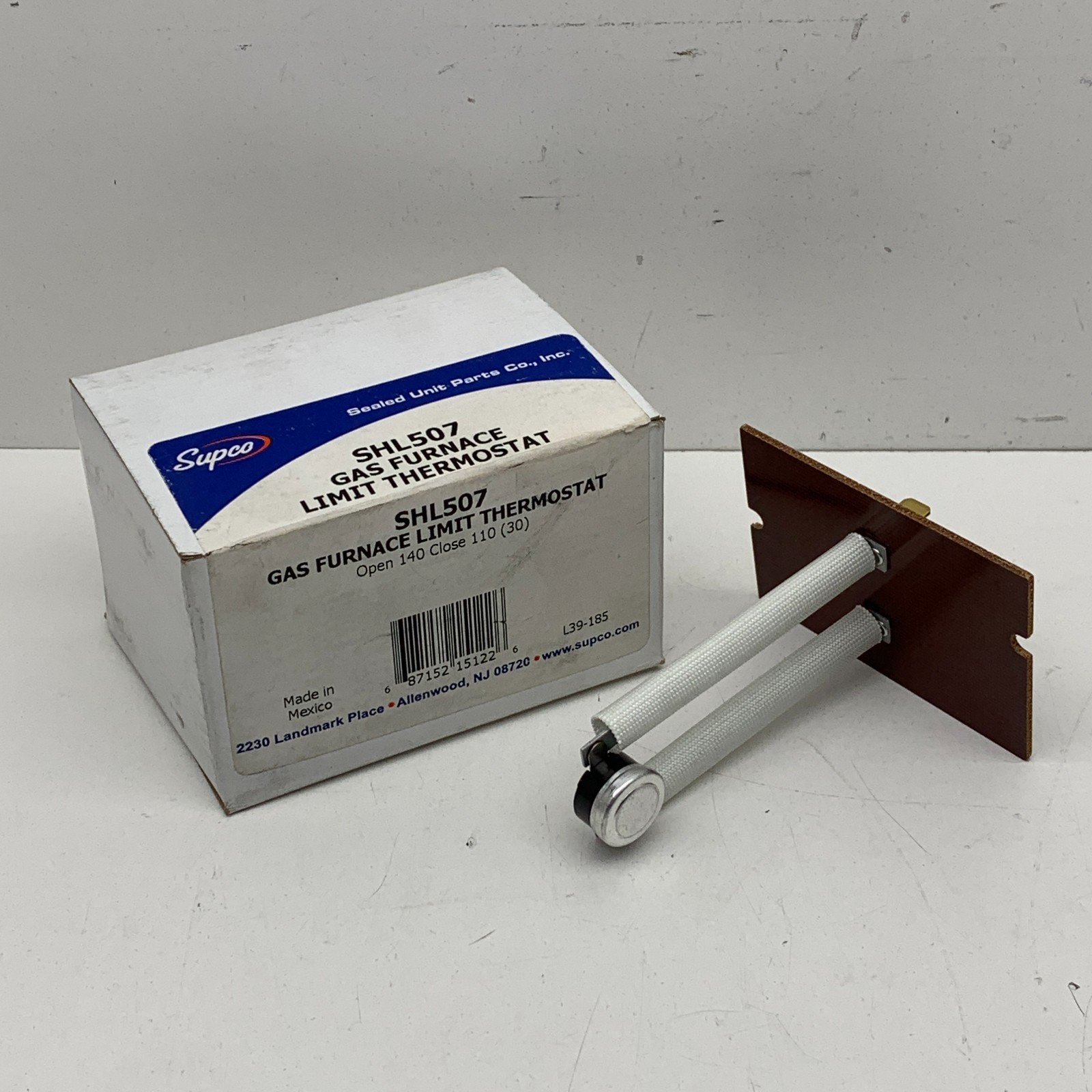 Supco SHL507 Gas Furnace Limit Thermostat Open 140°F, Close 110°F