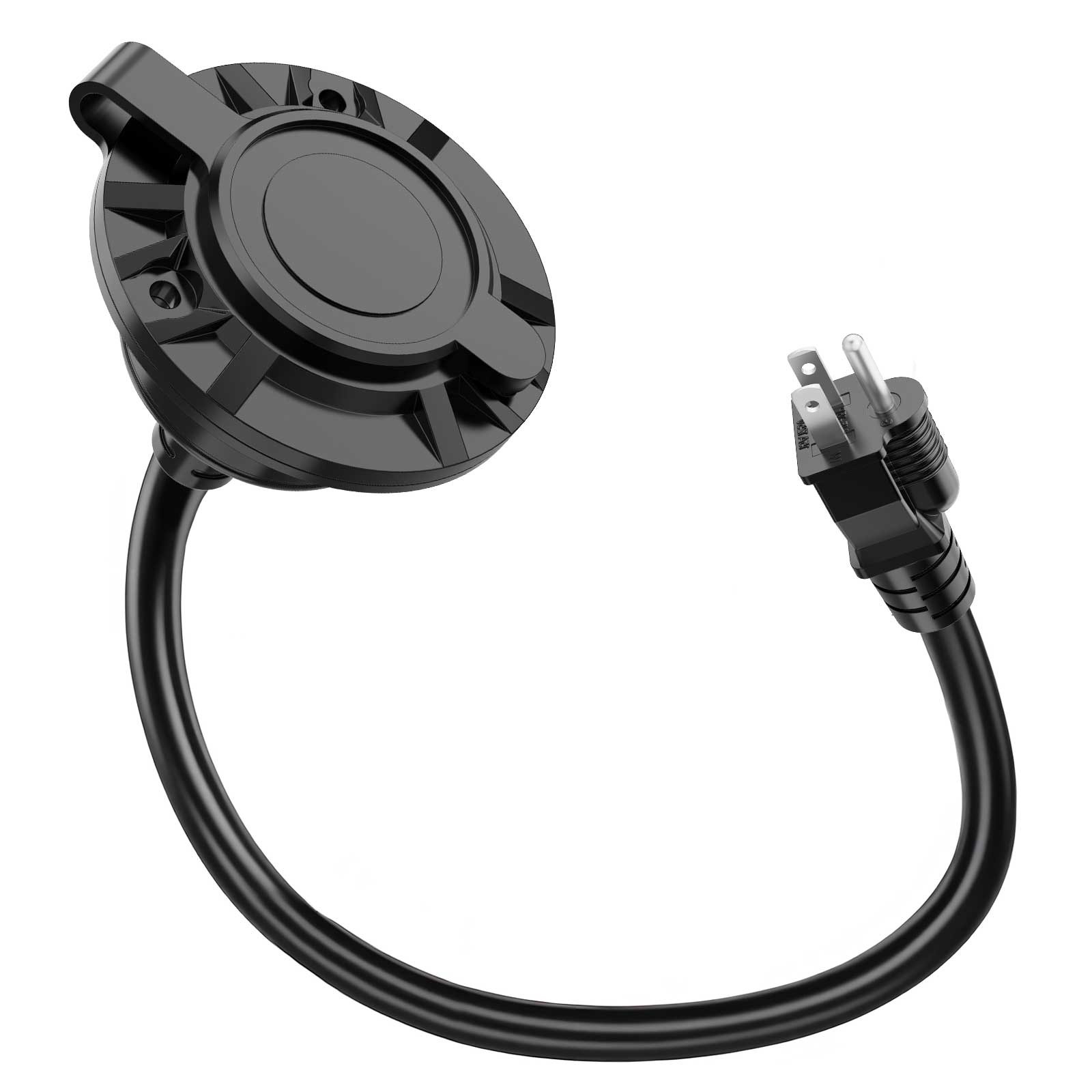 15A/20A Outdoor Power Outlet 125V Receptacle Kit with 20" Inch Extension Cord