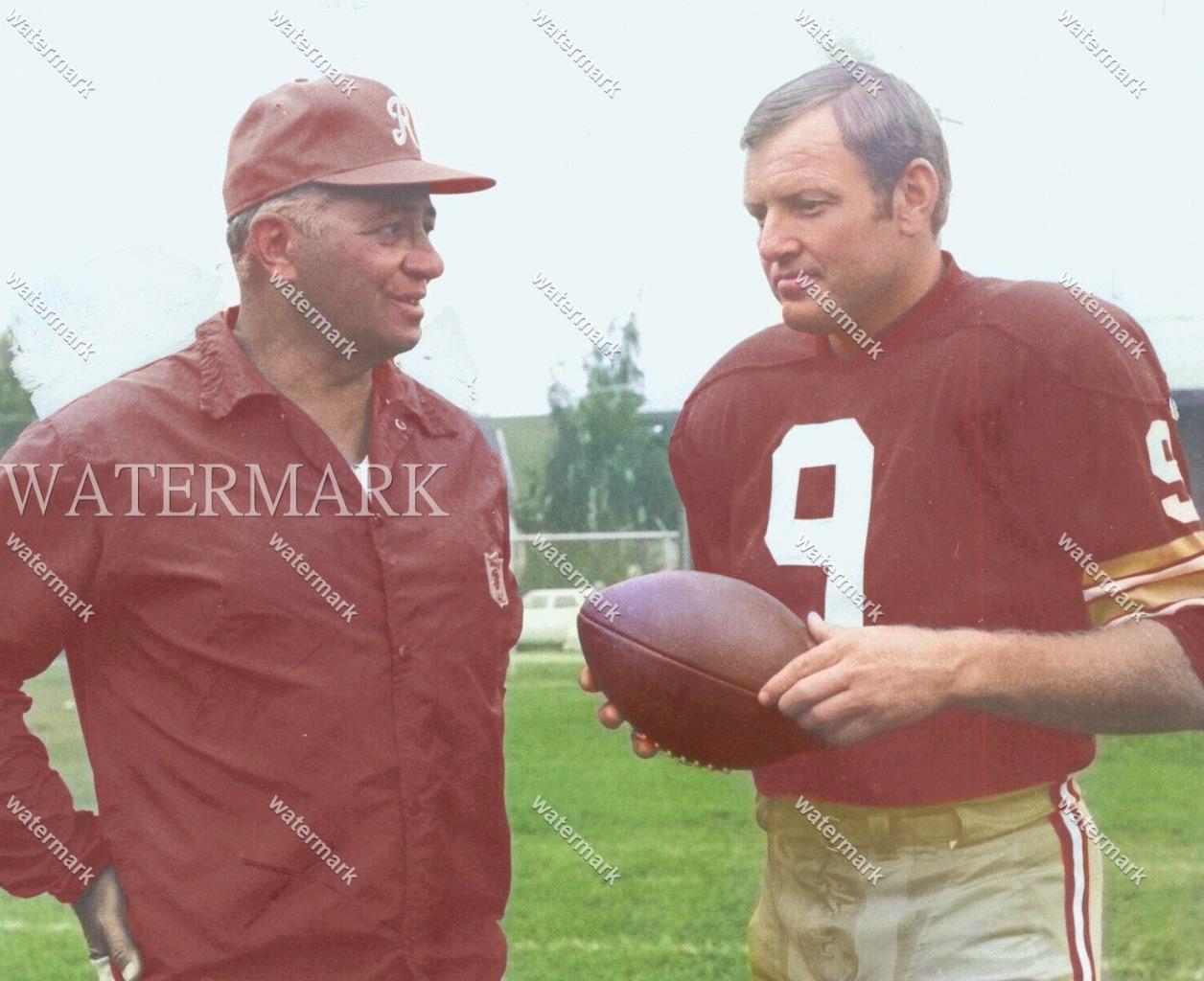 GP255 Vince Lombardi - Sonny Jurgensen Redskins 8x10 11x14 16x20 Colorized Photo