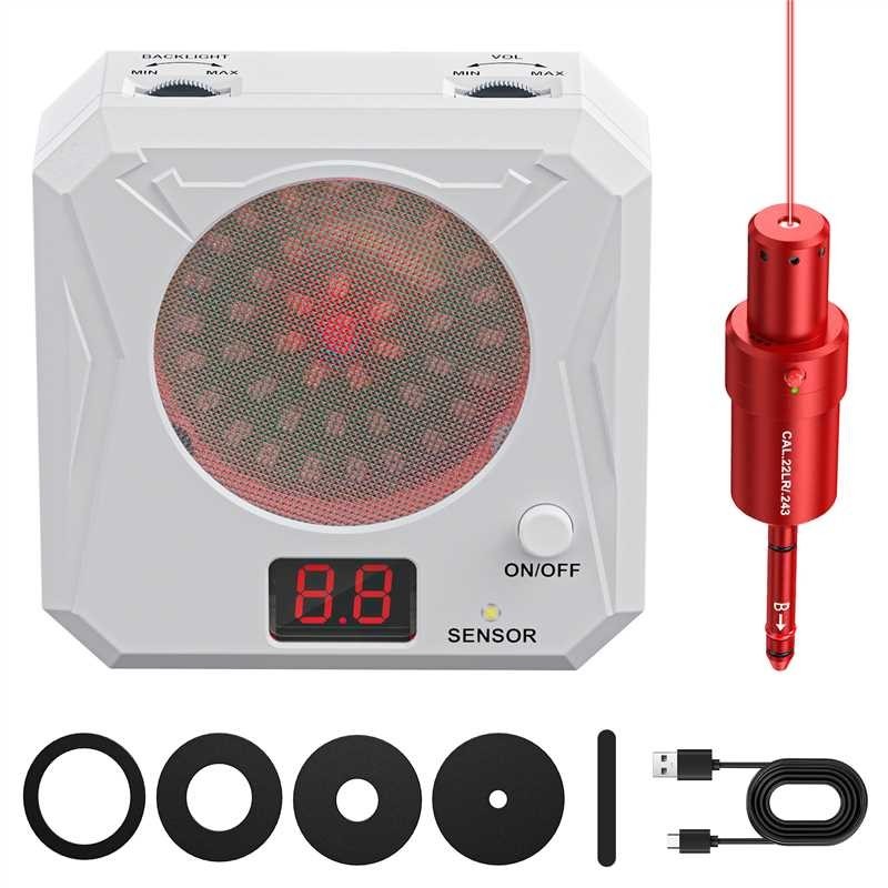 1pc 22lr/243 2-in-1 dry-fire laser trainer + 1pc laser electronic target