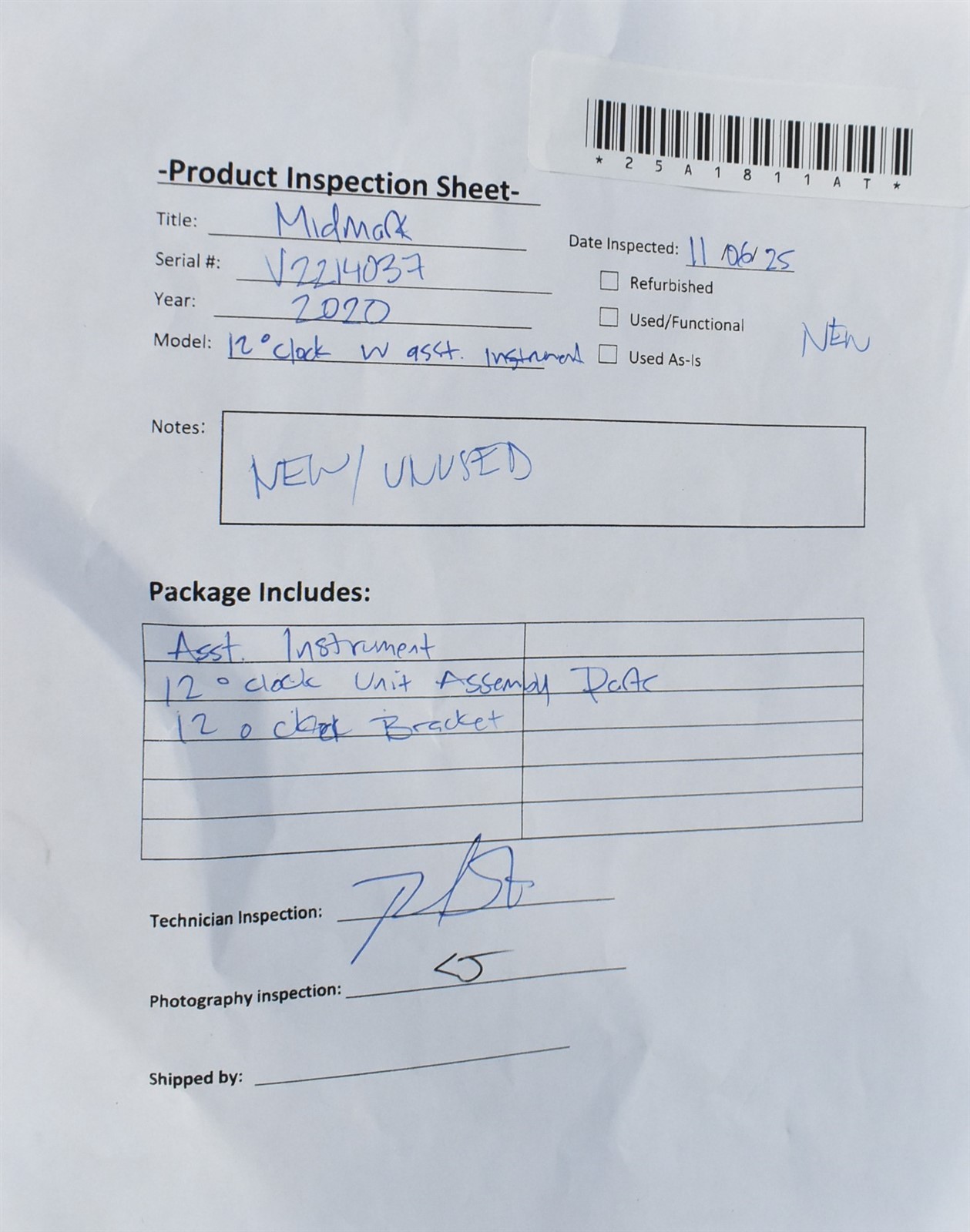 NEW Midmark FTC Work Surface w/Asst Instrumentation Dental Delivery System