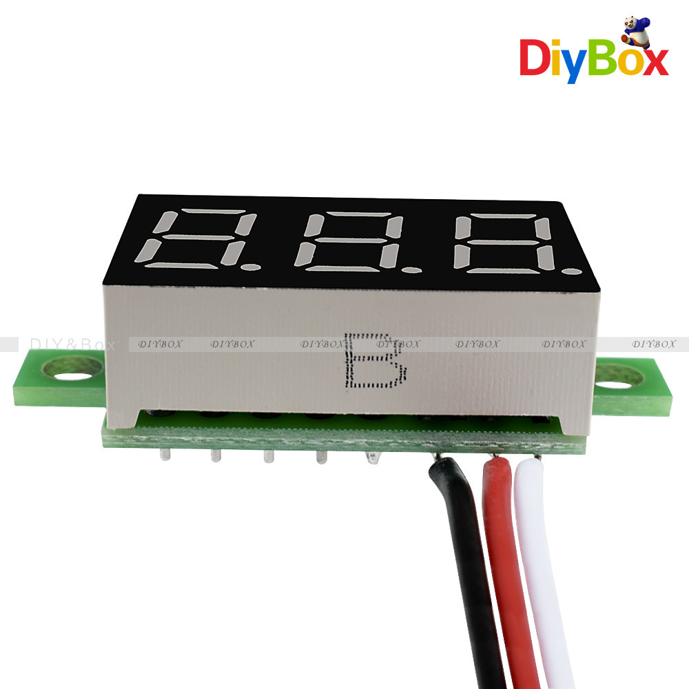 0.36 inch 3 Wires DC 0-30V LED Panel Voltage Meter 3-Digital Display Voltmeter
