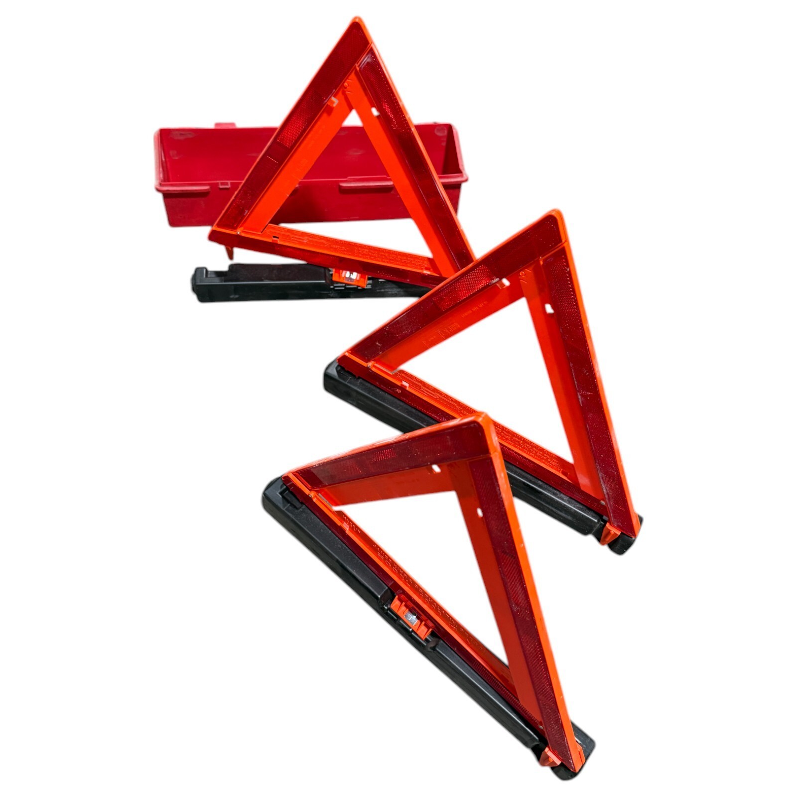 James King & Co Emergency Safety Warning Triangle Flare Kit Reflector Model 1005