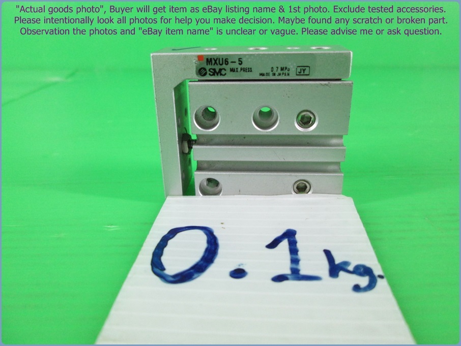 SMC MXU6-5, Pneumatic air slide table linear stage as photo, sn:JY.