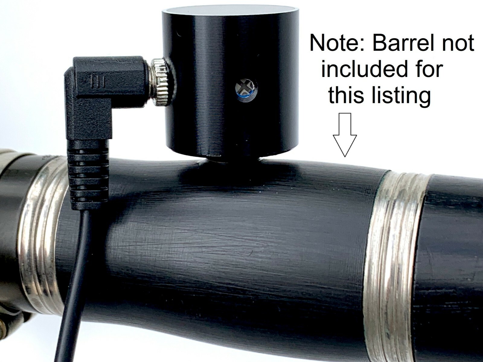 Clarinet Microphone PiezoBarrel 'Wood', 4m Cable & Fittings for DIY installation