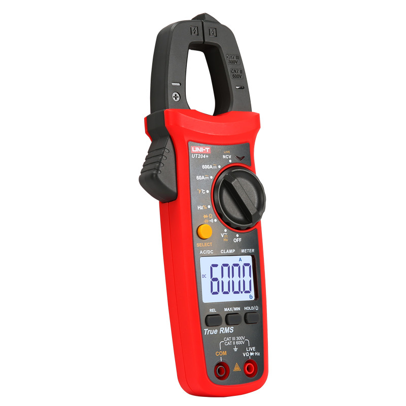 UT204+ True RMS Clamp Meter 600A AC/DC Auto NCV Electrician Tool New