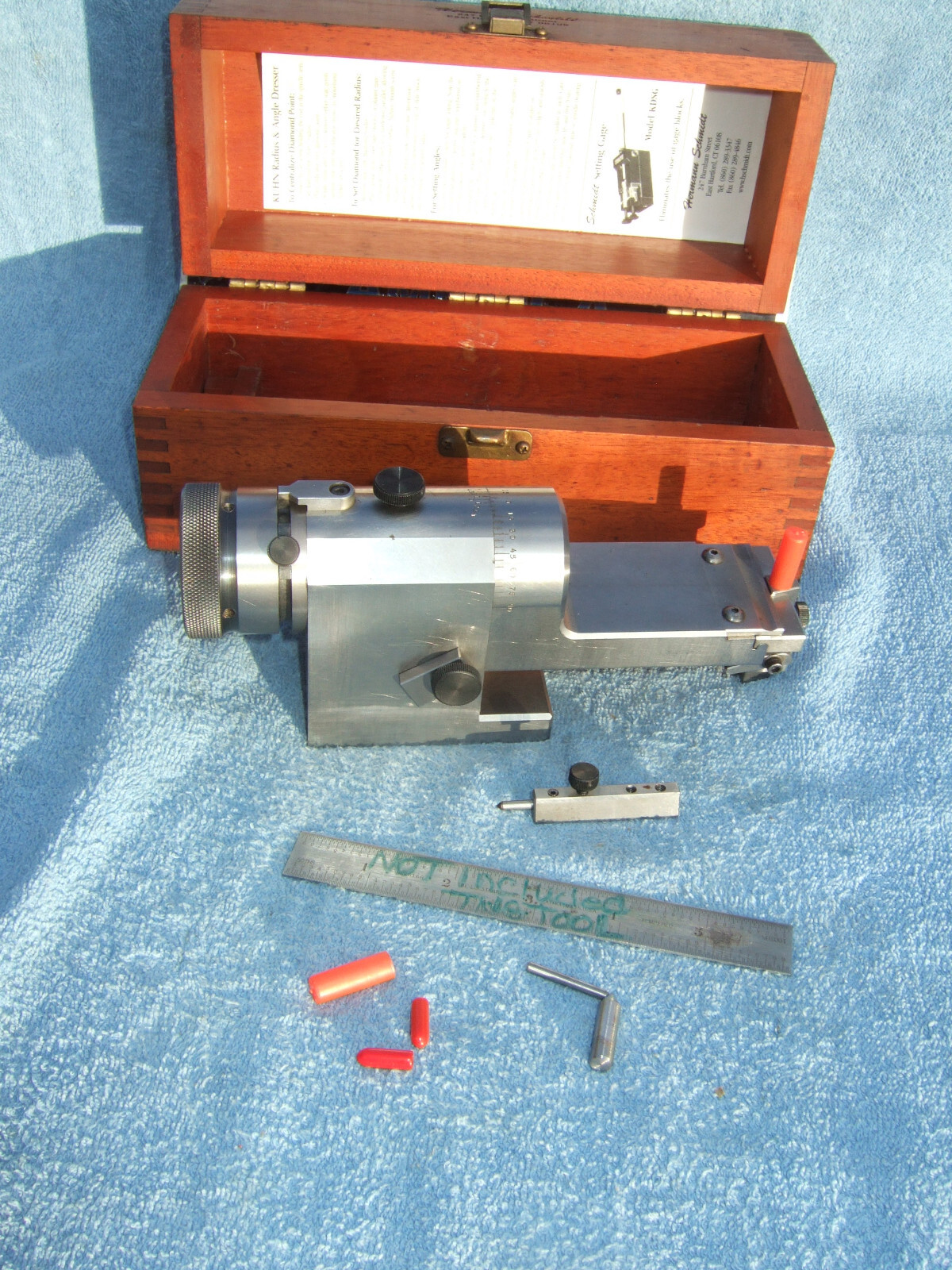 HERMANN SCHMIDT "KR" CLEARVIEW RADIUS&ANGLE WHEEL DRESSER USED W/BOX TOOLMAKER Z