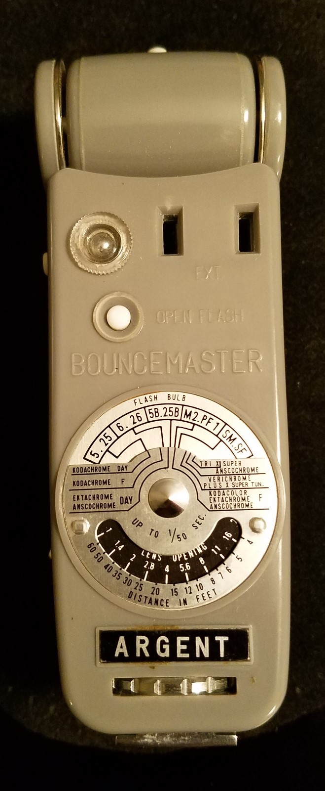 Vintage Argent Bouncemaster Model MS Flash - Very Clean with Leather Case