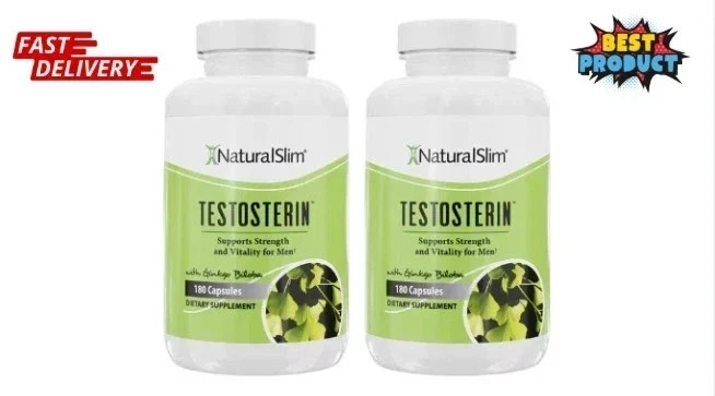 Natural Slim Testosterin Men's Multivitamins Booster 180 Capsules  ( Pack of 2 )