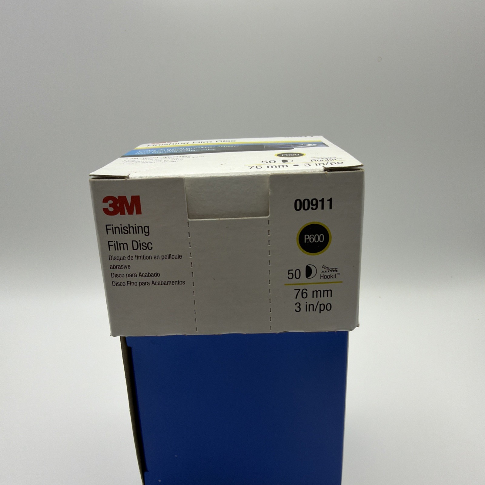 3M 3 Inch Finishing Film Disk, 3M Hookit Attachment, P600 00911, Box Of 50 New