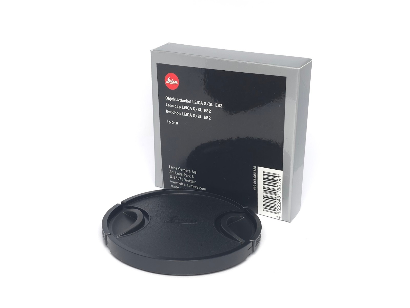 Genuine Leica E82 Protection Cap for S & SL Series Lenses Black # 16019