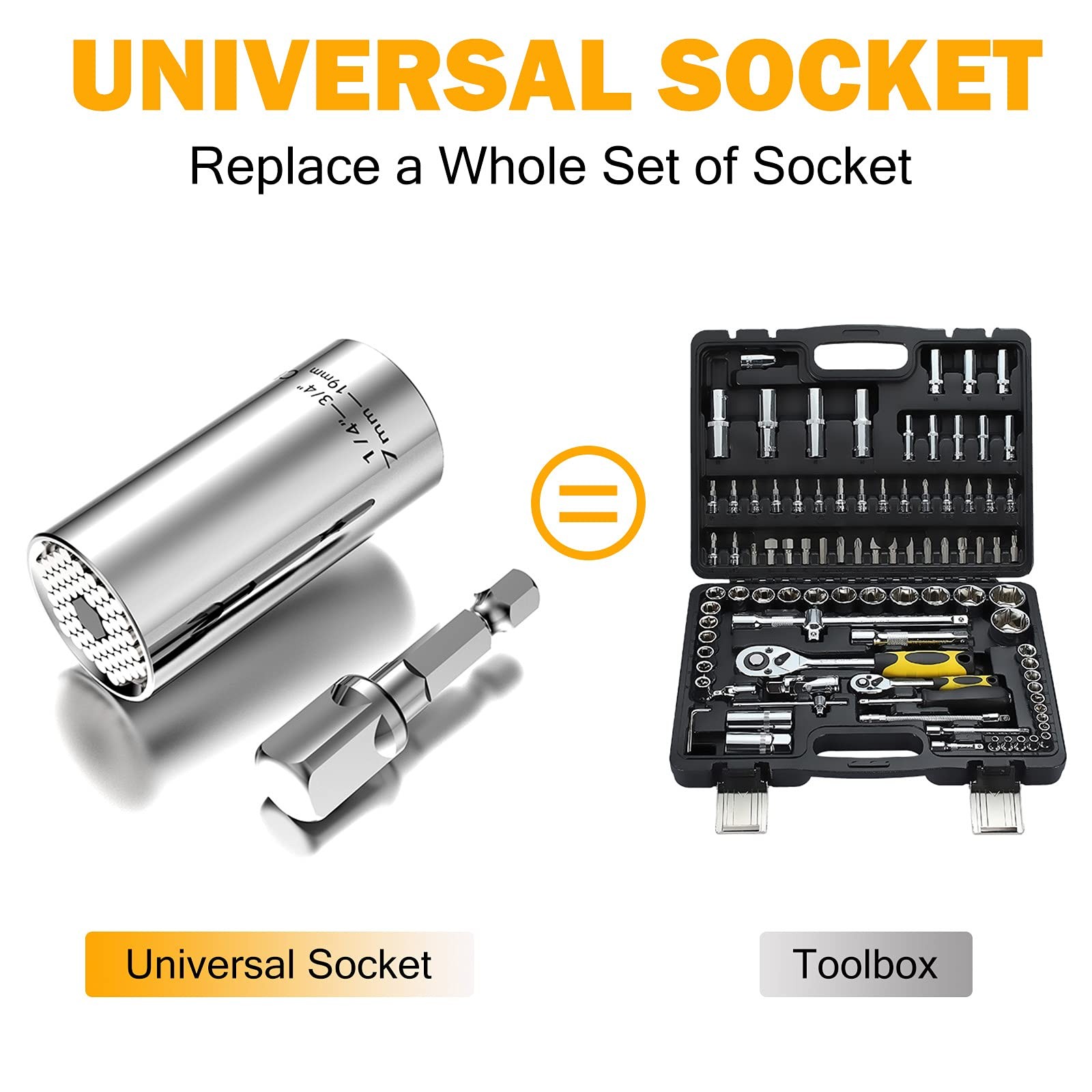 2 PCS Universal Socket Tool,Super Socket Unscrew Any Bolt, Adjustable Socket ...