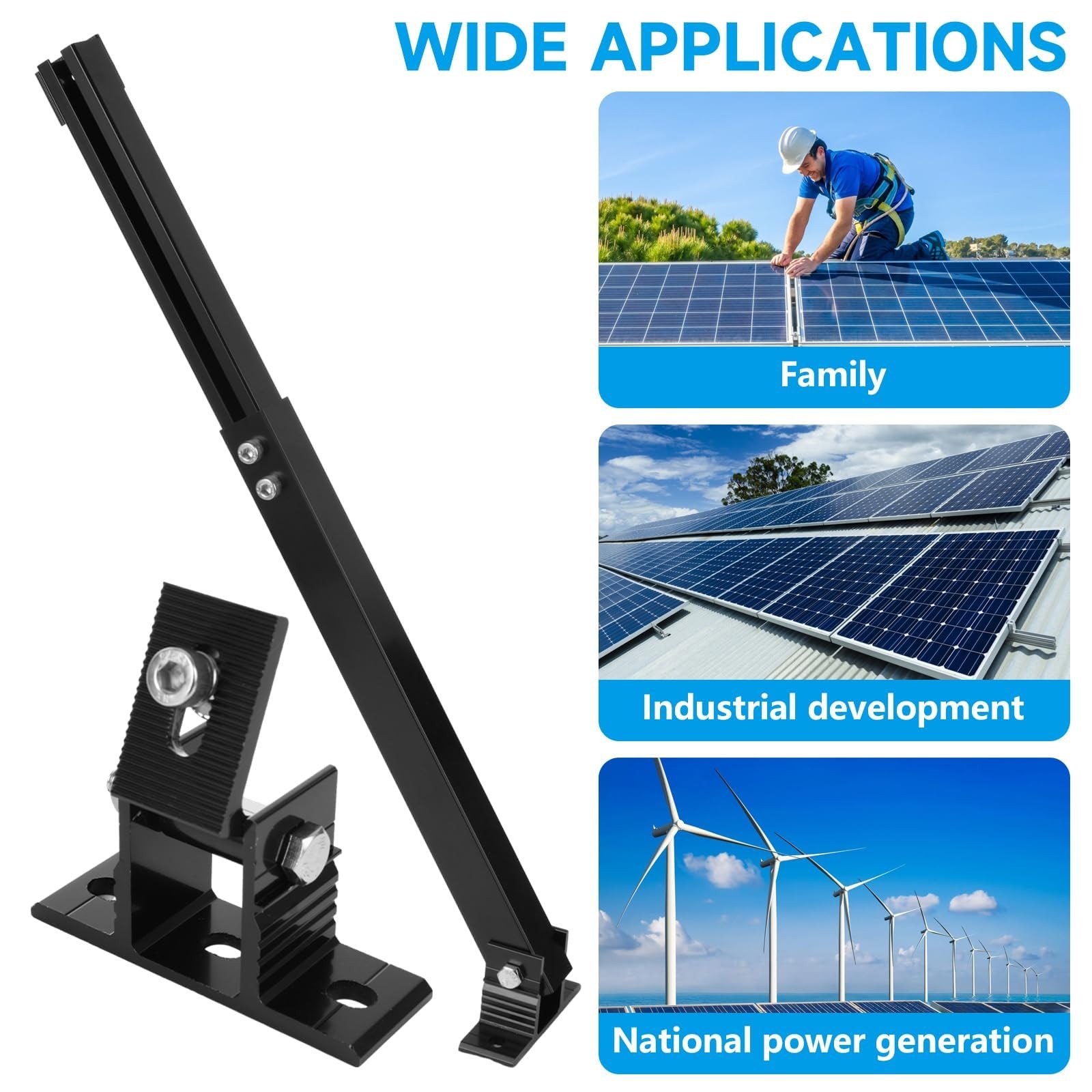 Oungy Adjustable Solar Panel Tilt Mount Brackets Aluminum Alloy Solar Panel