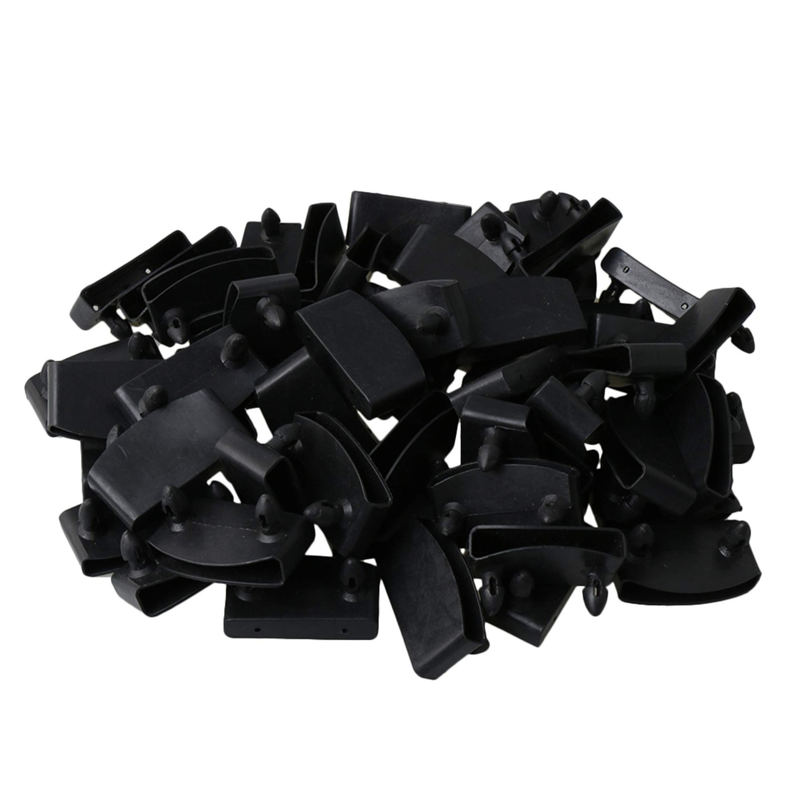 50 Pieces 50mm Bed Slat Holders Plastic Bed End Caps Holders Black