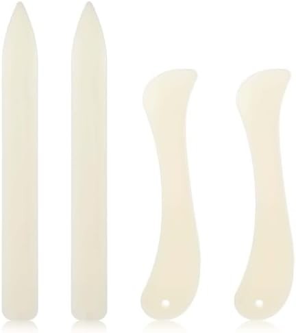 4 Pcs Bone Folder Paper Creaser Set, Folding Scoring Burnishing Crafting Scoring