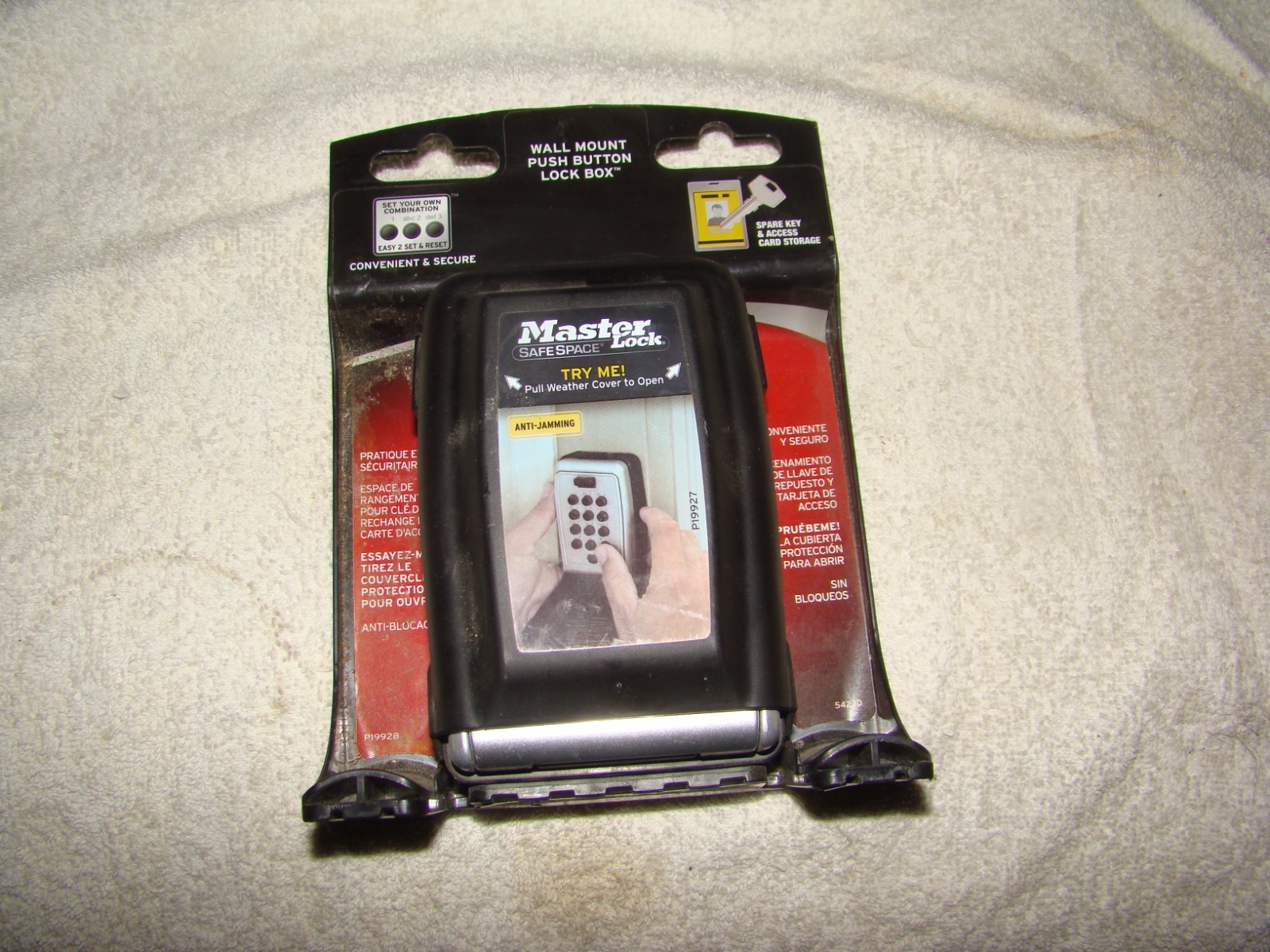 NEW Master Lock Safe Space Combination Push Button Wall Mount Lock Box
