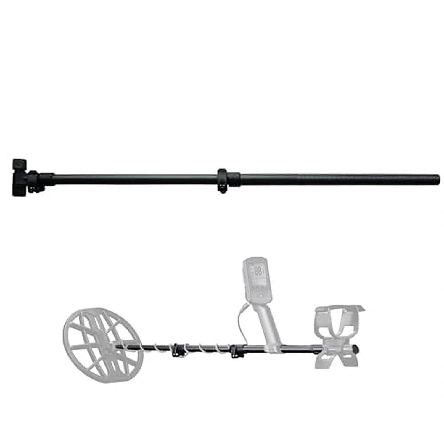 Carbon - Fibre Collapsible Shaft for Minelab Equinox 900/800/700/600, 1.45m F...