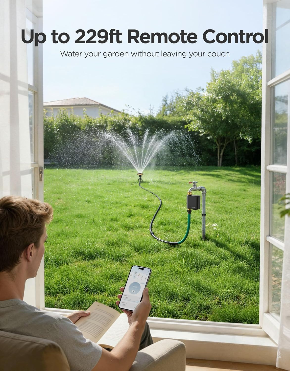 H5901 Bluetooth Smart Sprinkler Timer, Gateway Not Included | Remote Control up