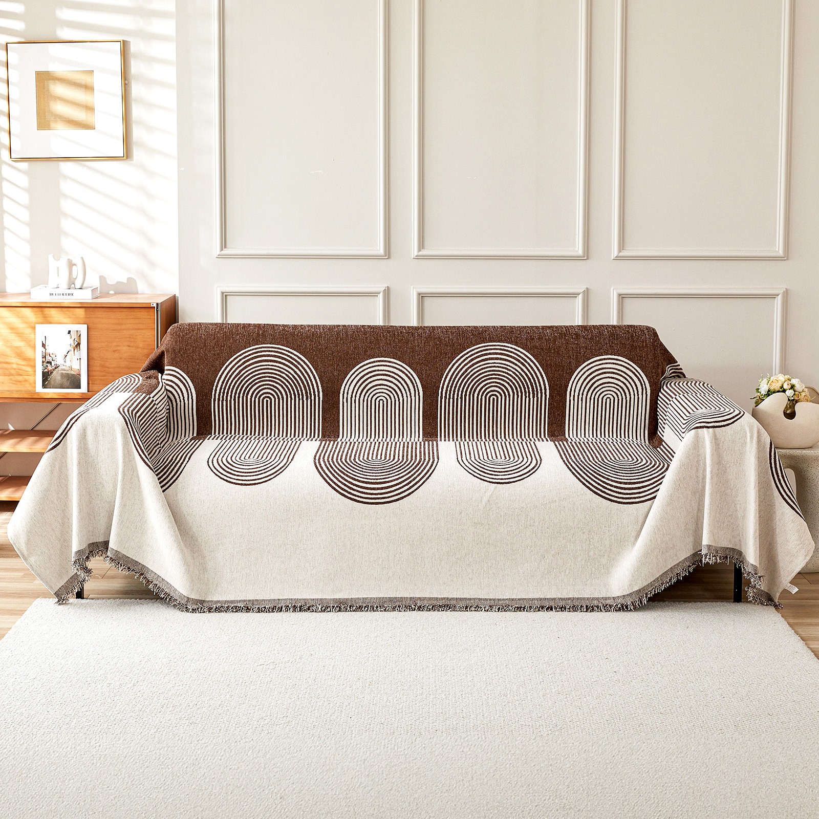 Boho Sofa Covers Reversible Chenille Sectional Couch Covers Dog Couch Protector