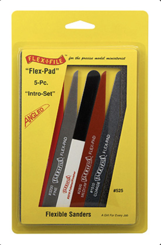 Flex-I-File 525 Flex-Pad Intro Set of  5 Angled Sanding Sticks