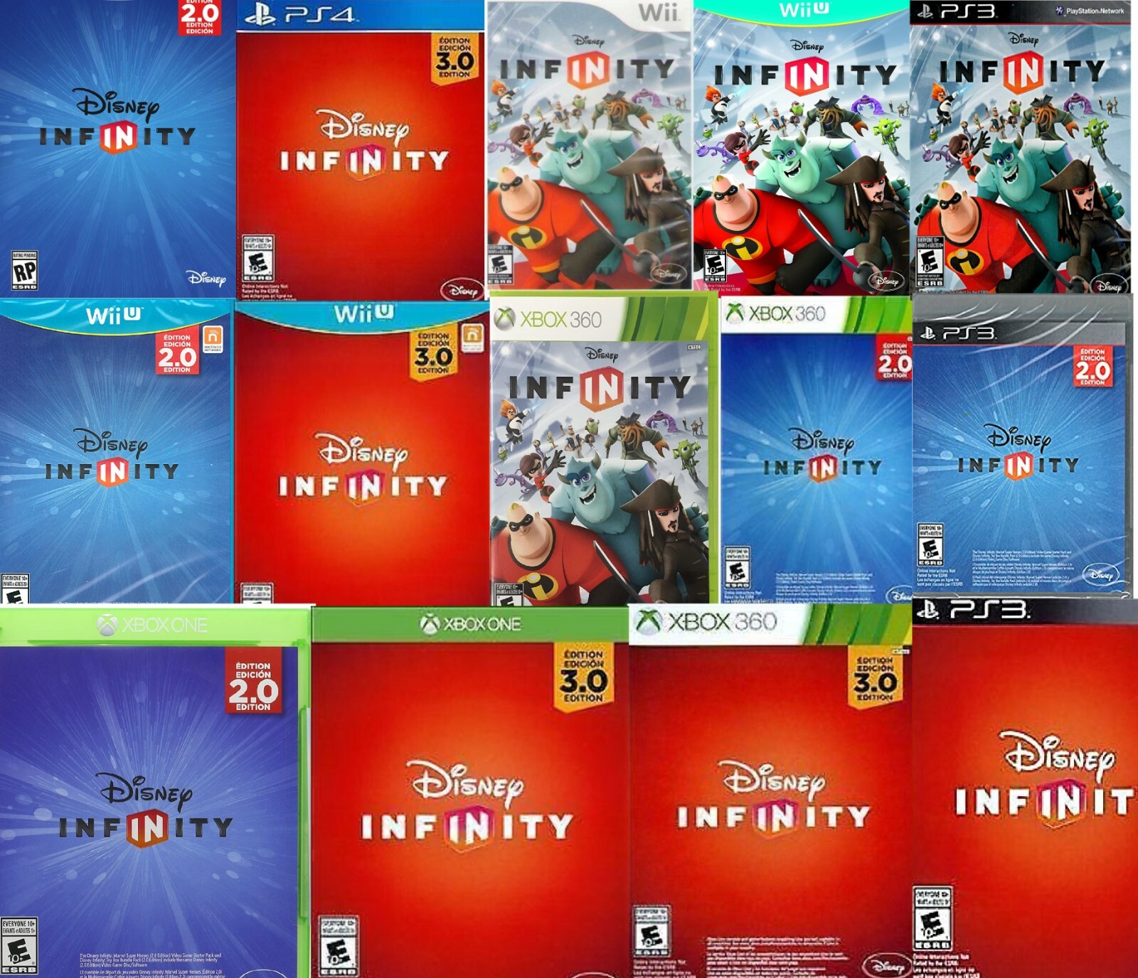 DISNEY INFINITY Game Disc CDs DVD 1.0 2.0 3.0 PS3 PS4 Xbox 360 ONE Wii U 🎼