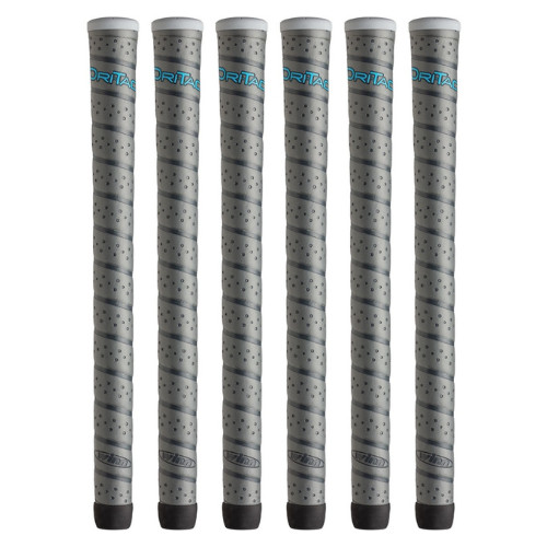 Set of 6 Winn Dri-Tac Wrap Ladies Size Non Slip Wrap Golf Grips, Gray - 3DTWR-GY