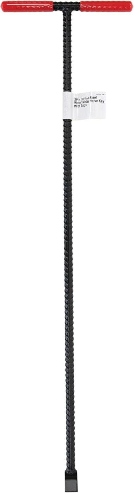 36" Water Meter Key - Steel T-Handle Tool