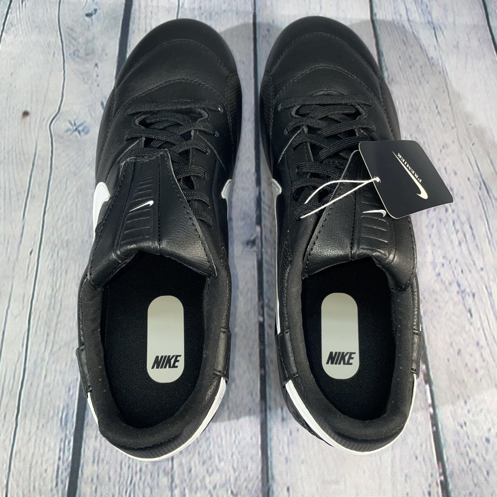 Nike Premier III 3 FG Soccer Cleats Black White Leather AT5889-010 Mens Sz 7