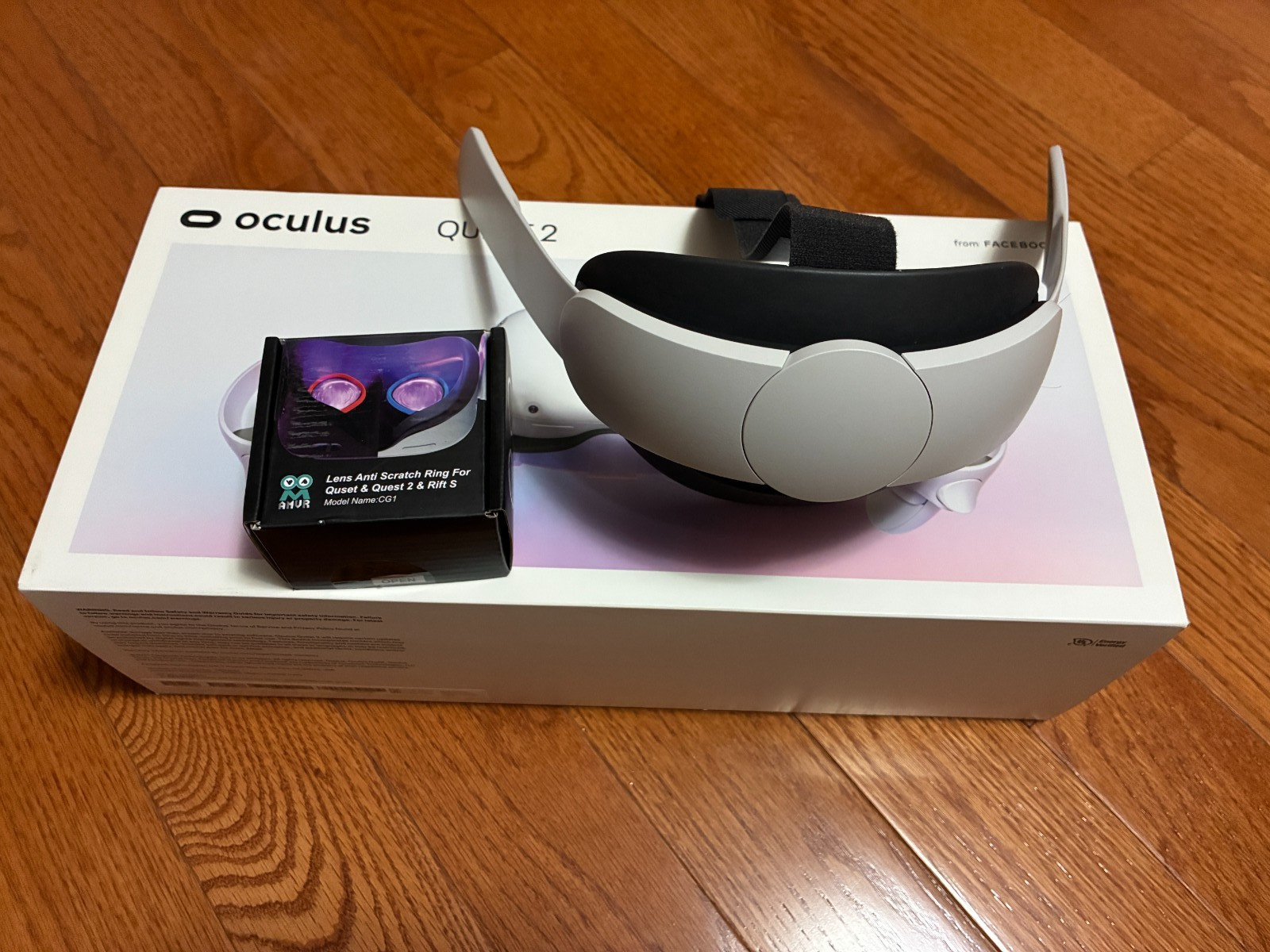 Lightly Used 128GB Meta Quest 2 VR Headset w. Controllers, Elite Strap, Charger