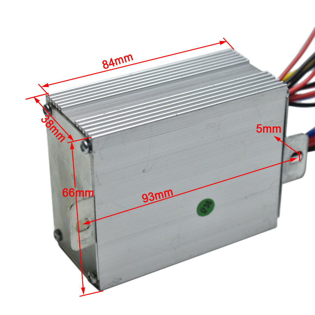 36V 500W Speed Brush Controller & Throttle Switch Lock for E-scooter Bicycle ATV
