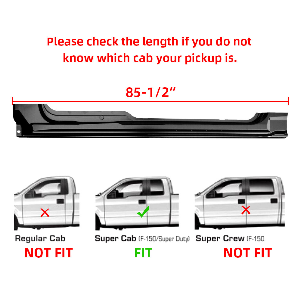 Factory Style Rocker Panel For Ford F150 Pickup Truck Super/Extended Cab 09-14