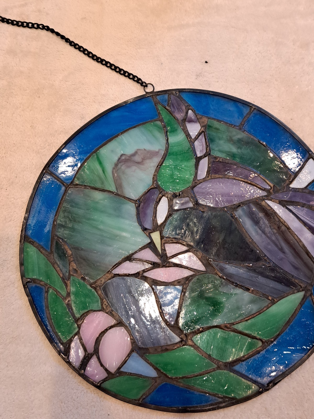 Vintage Suncatcher Hummingbird 10"