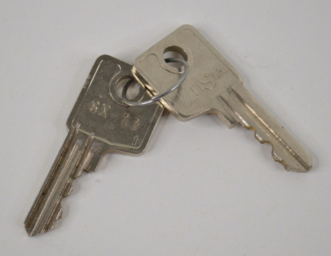 Set of 2 Lista SX11 Tool Cabinet Lock Keys Replacement Part