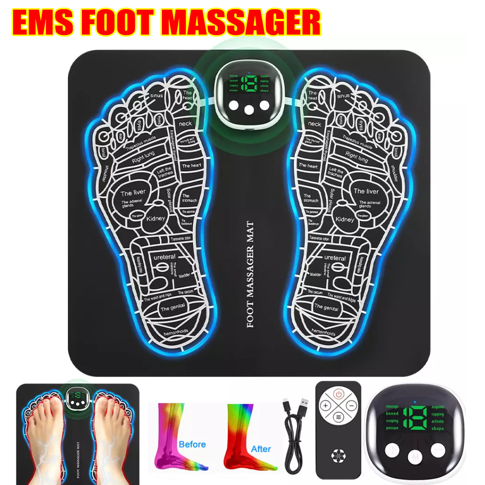 EMS Foot Massager Neuropathy Feet for Circulation and Pain Relief Portable