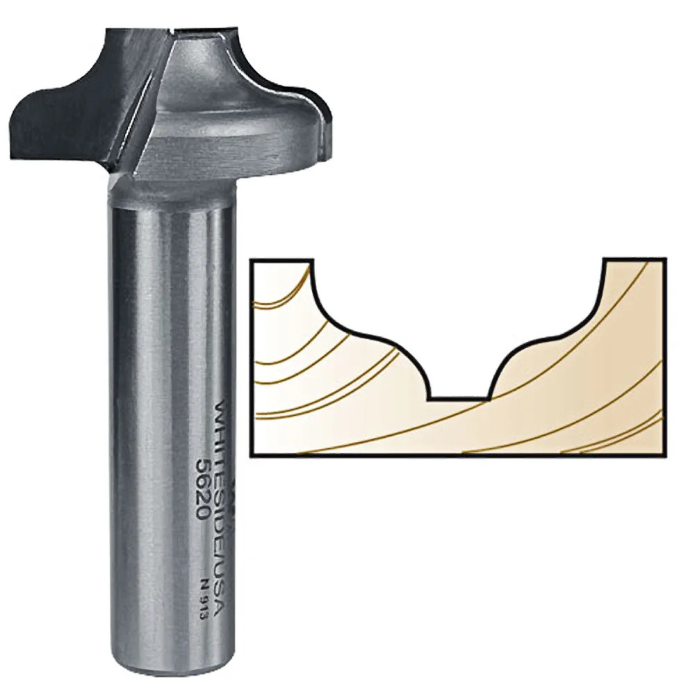 Whiteside 5620 Profile Bit for MDF Doors 1/2 in. SH x 1-1/4 in. LD