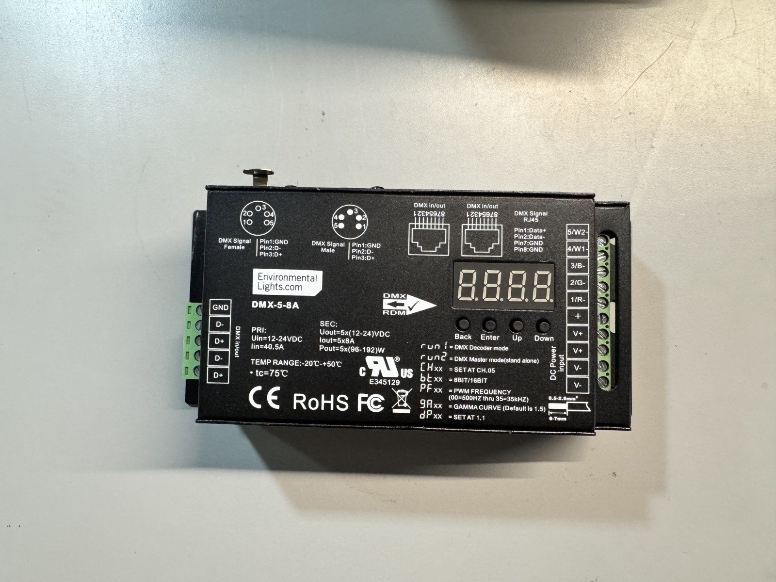 Environmental Lights DMX-5-8A