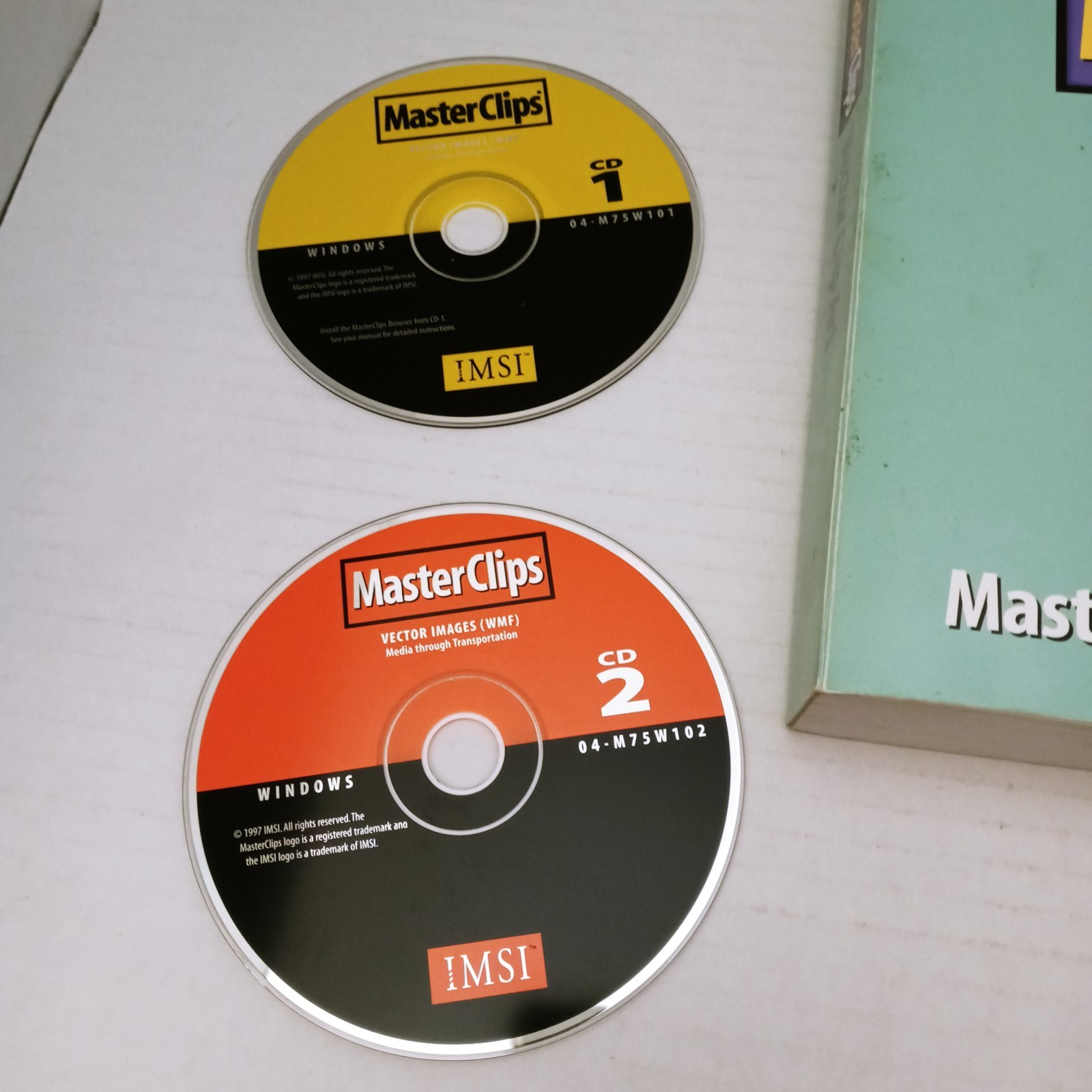 Master Clips Masterclips Software 1997 4 CD CD 75000 Clip Art Big Box