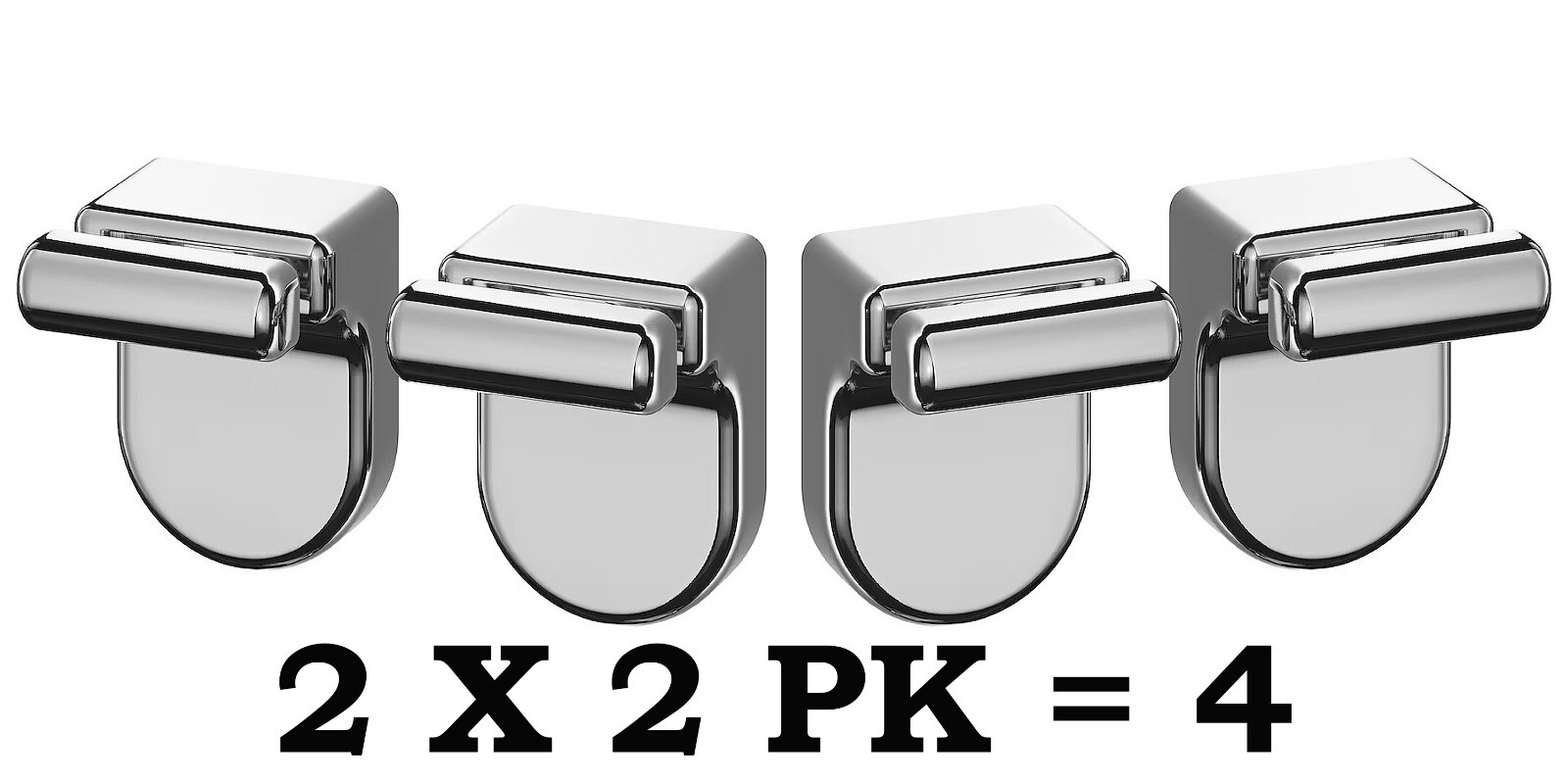 2 PACKS IKEA KALKGRUND Knob Hanger Hook, Zinc Chrome Plated  (4 pcs) 502.914.74