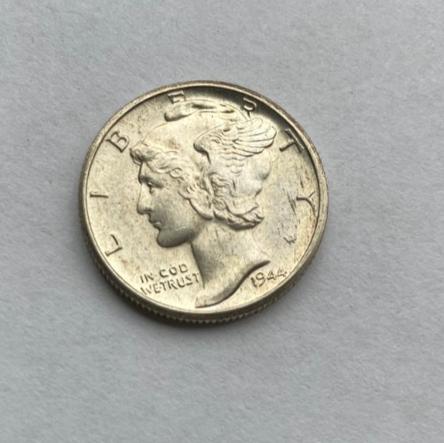 1944-d . Mercury Dime BU/ MS