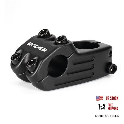 22.2 Bike Stem 48mm 0 Degree Forged Alloy Bicycle Stem for 22.2MM - BLACK