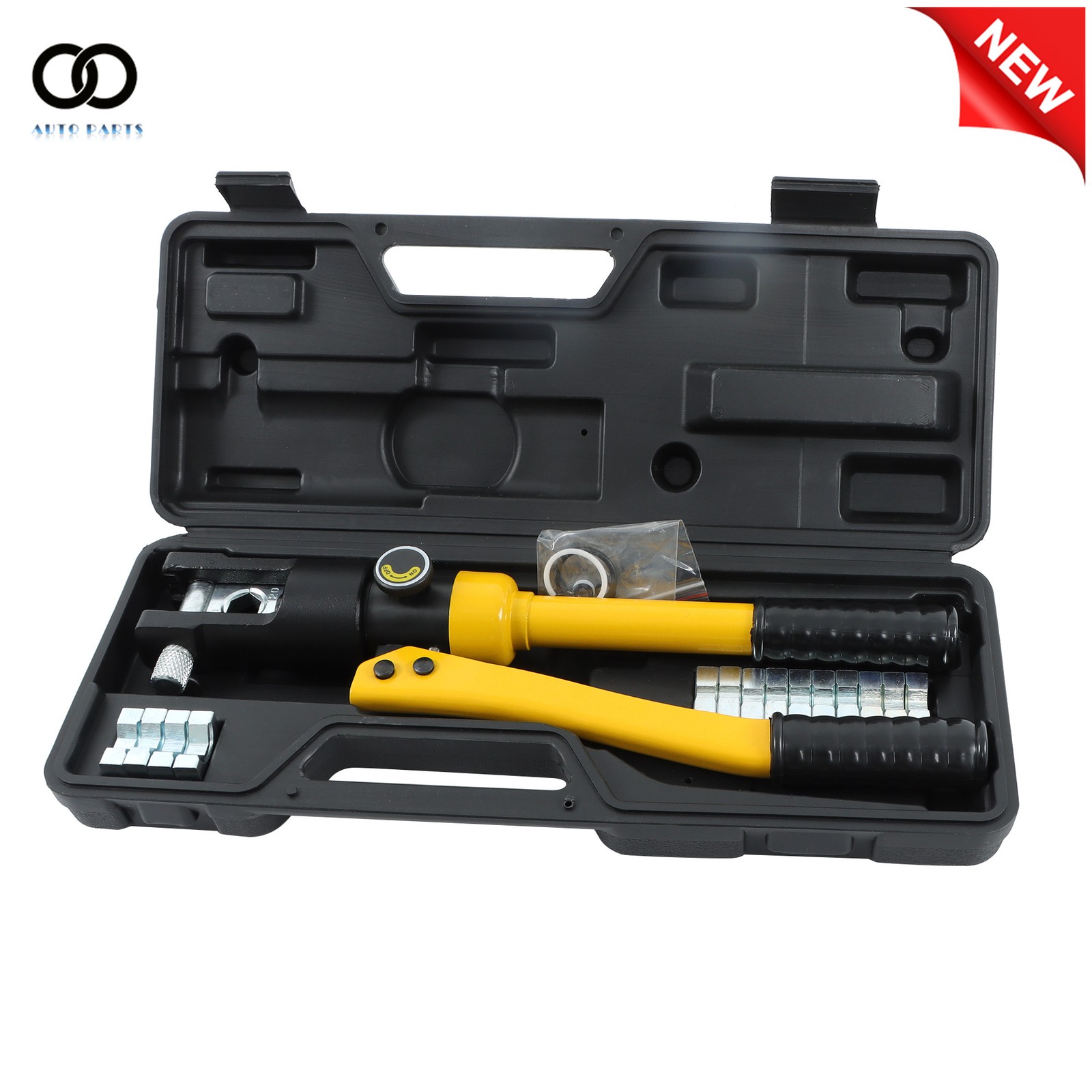 Hydraulic Crimper YQK-120 12T Cable Lug Terminal Wire Crimping Tool w/8 Dies